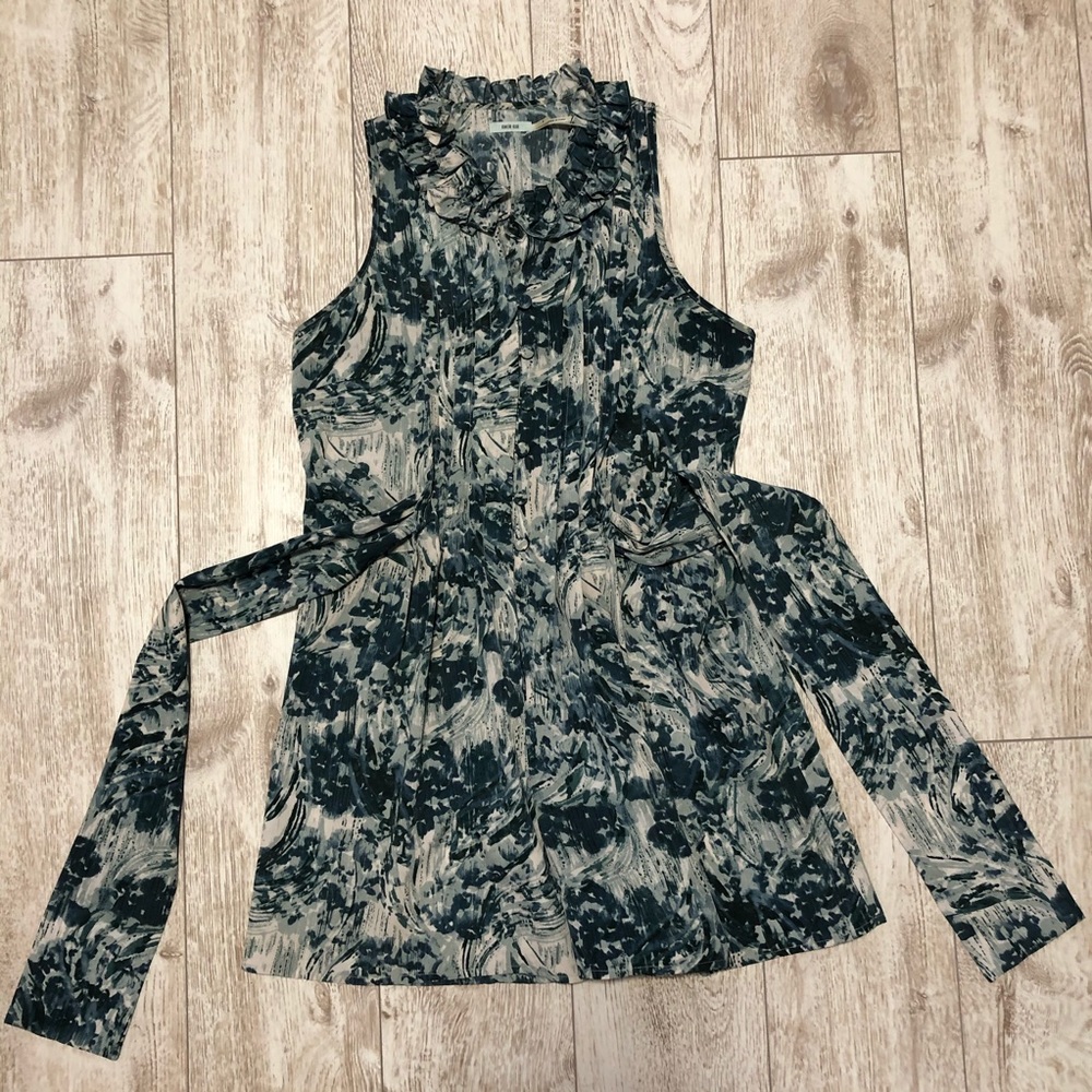 KIMCHI BLUE green print romper buttoned S